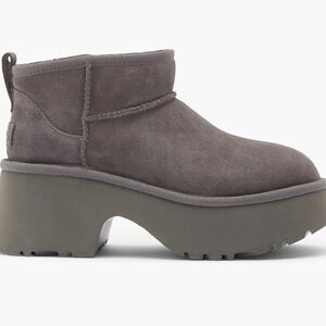 UGG Charcoal Suede Platform Boots